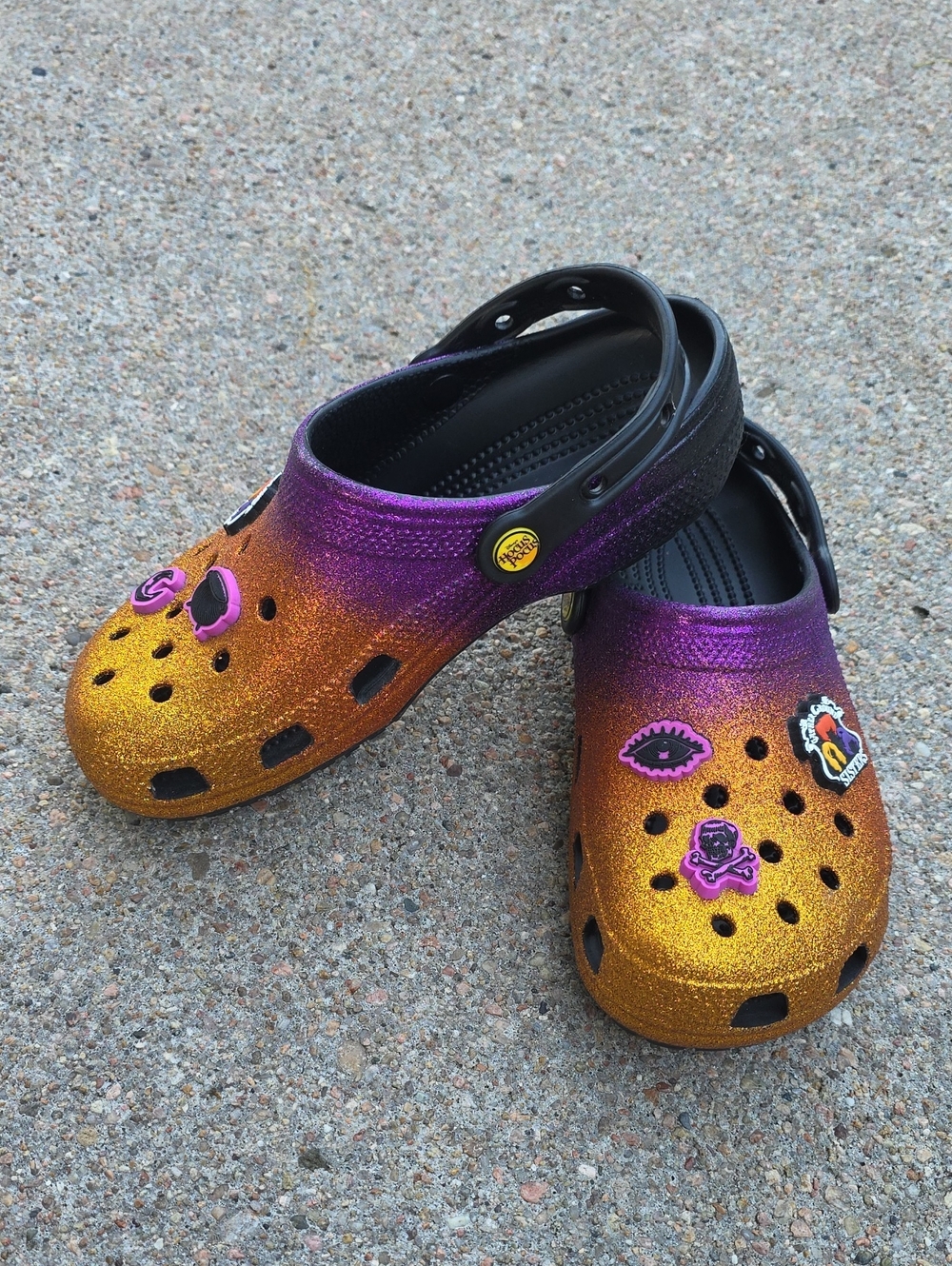 Crocs Disney Hocus Pocus Halloween Glitter Ombre Unisex Classic Clogs Size 8
